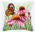 Coussin Papillon butinant