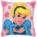 Coussin Cendrillon et les fleurs