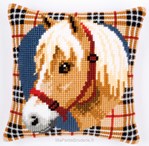 Coussin écossais mon ami le cheval