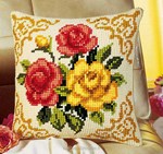 Coussin Roses Jaune et Rouges