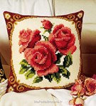 Coussin Roses Rouges