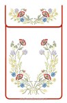 Cache torchon Fleurs des champs sur toile coton ecru