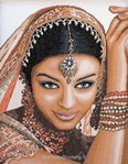 INDIAN MODEL sur toile Aida 5.4