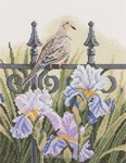 Backyard beauties - Dove sur toile Aida 5.4