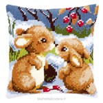 Coussin duo de lapereaux