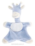 Doudou girafe Bleu