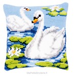 Coussin Les Cygnes dans la mare