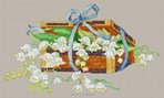 PANIER DE MUGUET sur toile aida 7.0