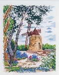 Le Moulin d'Alphonse Daudet sur toile aida