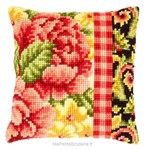 Coussin fleurs des indes 2