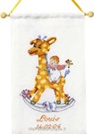 La girafe  sur toile Aida