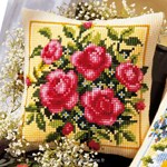 Coussin Bouquet de Roses Roses