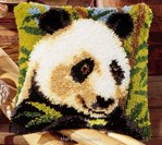 Coussin point noué Le Panda