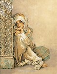 ARABIAN WOMAN sur toile Etamine 10.5 fils