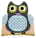 Coussin forme Chouette