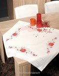 Nappe fleurs rouge