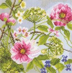 Peonies sur toile Etamine 10.5 fils