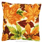 Coussin Feuilles d'automne clair