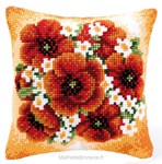 Coussin Bouquet Rouge