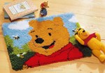 Tapis point noué Winnie et les abeilles