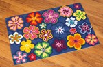 Tapis fleurs multicolores