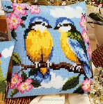 Coussin Duo d'Oiseaux sur la branche