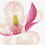 MAGNOLIA FLOWER sur toile Aida 5.4