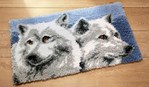 Tapis point noué les loups