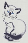 PETIT CHATON sur toile de lin 12 fils