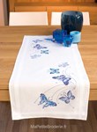 Chemin de table Papillons bleus