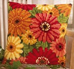 Coussin fleurs