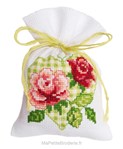 Sachet de senteur Roses dans un coeur