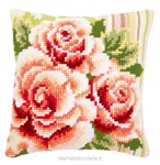 Coussin les 3 roses