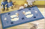 Tapis point noué Les moutons