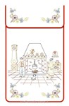 Cache torchon Intérieur sur toile coton blanc