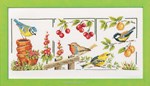 Oiseaux de jardin sur toile aida