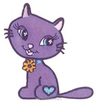 Motif thermocollant Petit Chat Violet