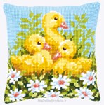 Coussin canetons et marguerites i