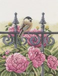 Backyard beauties - chickadee sur toile Etamine 10.5 fils