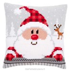 Coussin père noël  sous la neige