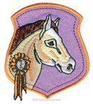 Motif thermocollant Cheval Ecusson Violet