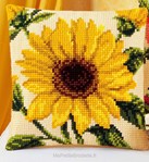 Coussin Tournesols Beige