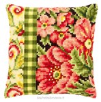 Coussin fleurs des indes 3