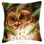 Coussin portrait de chouette