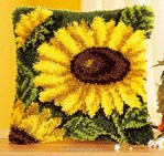 Coussin point noué Tournesol