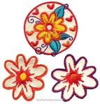 Motif thermocollant Lot de 3 motifs fleurs