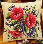 Coussin Bouquet d'Anémones