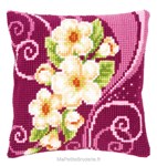 Coussin déco violette