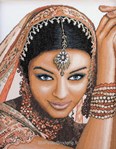 INDIAN MODEL sur toile Etamine 10.5 fils