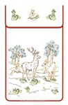 Cache torchon Les cerfs sur toile coton ecru